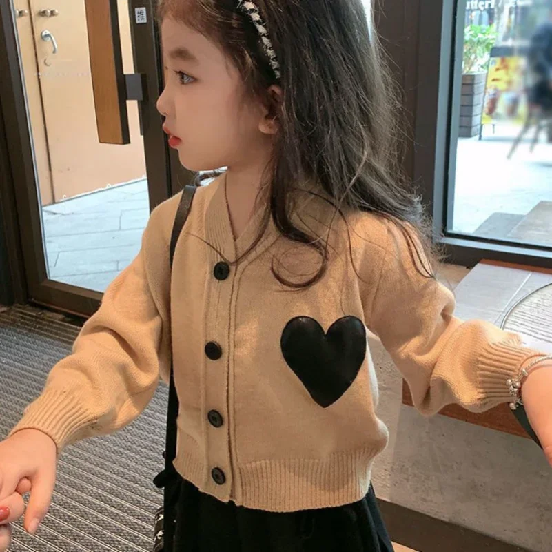 Knit Cardigan Infant - 2023 Spring Autumn Girls Jumpers Love