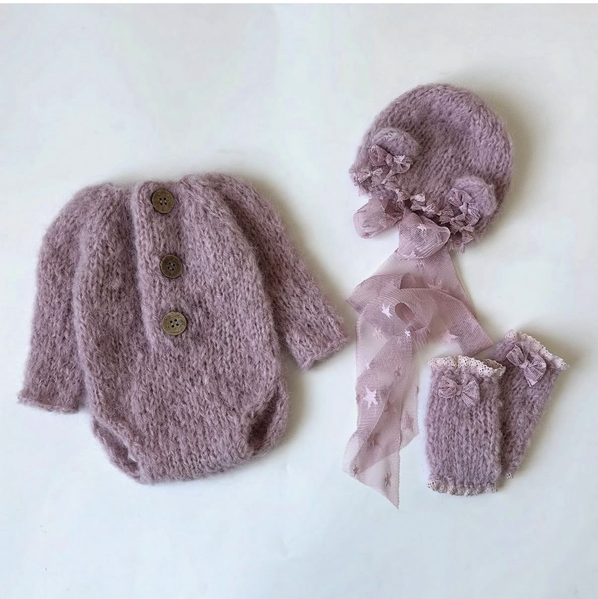 Baby Clothing Brands - Newborn Baby Girl Knitted Romper Hat