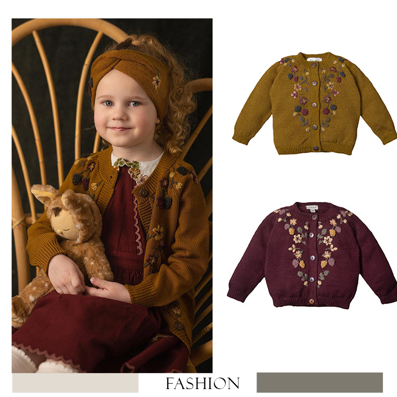 Knit Cardigan Infant - 2024 Girls Knitted Cardigan Worn Over