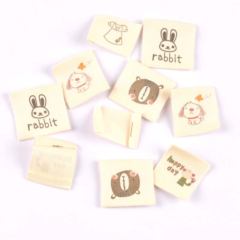 50pcs Beige cotton Woven Label - огляд і ціна Baby Clothing Labels