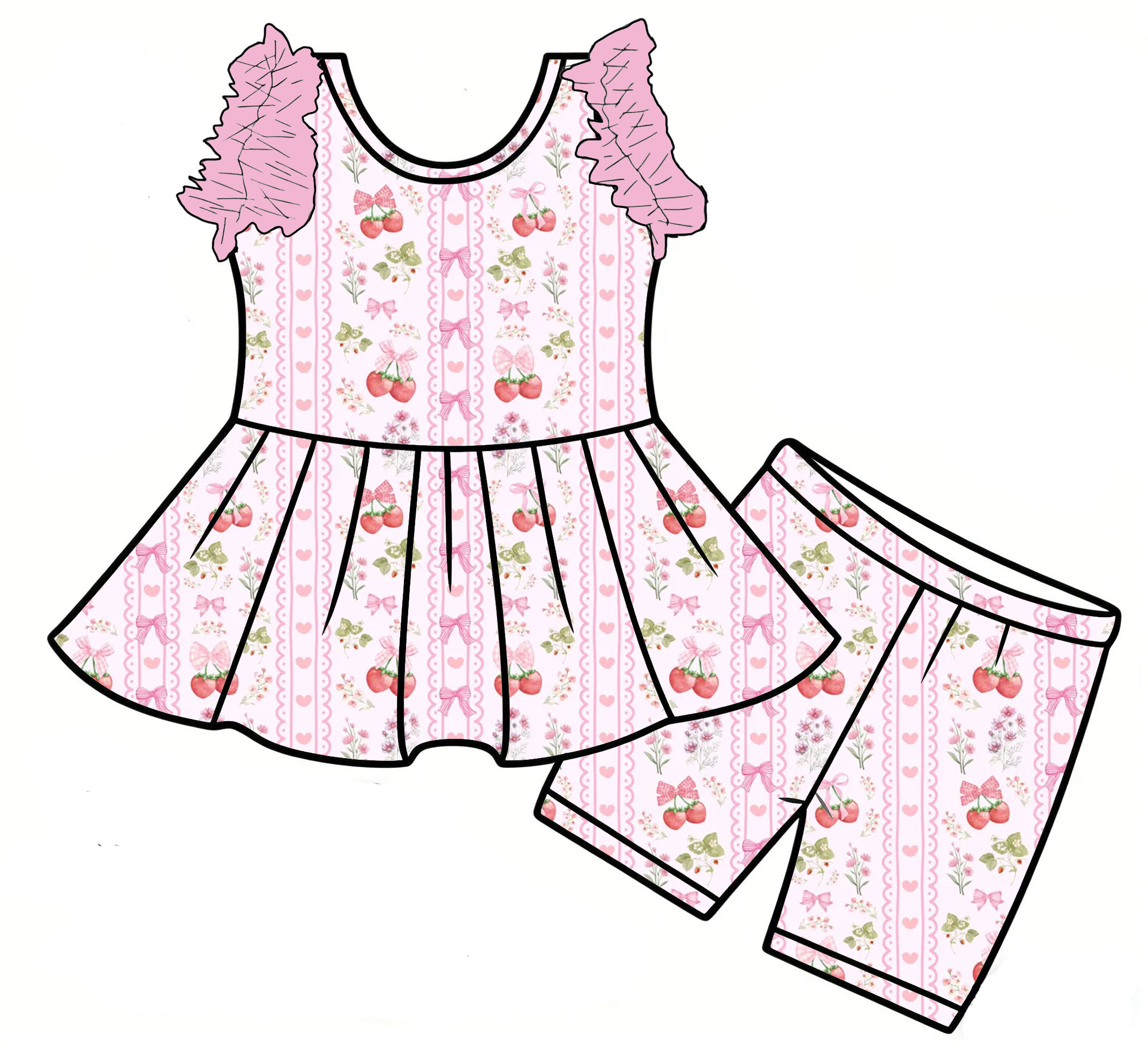 Hot-selling Strawberry Bow and - огляд і ціна Toddler Legging Set