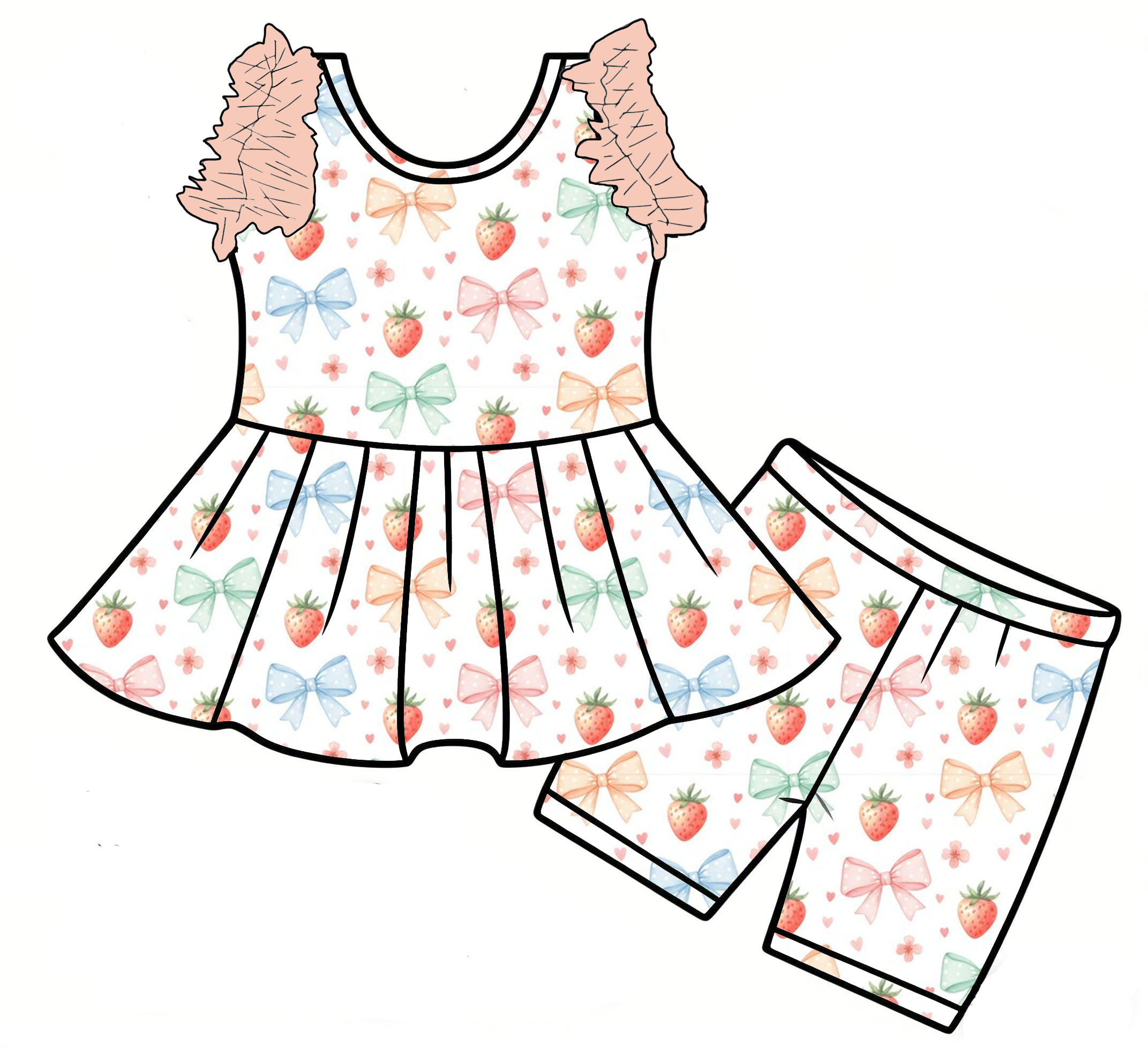 Hot-selling Strawberry Bow and - огляд і ціна Toddler Legging Set