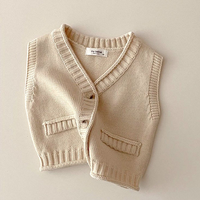 2025 Autumn New Baby Sleeveles - огляд і ціна Knit Cardigan Infant