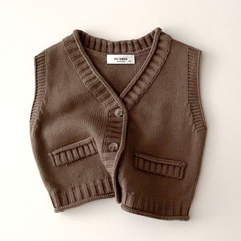 2025 Autumn New Baby Sleeveles - огляд і ціна Knit Cardigan Infant